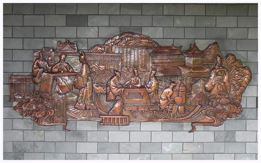 中医博物馆紫铜浮雕设计定制