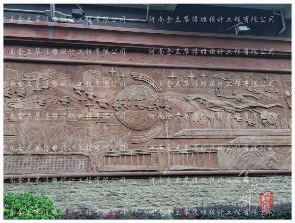 城市玻璃钢浮雕